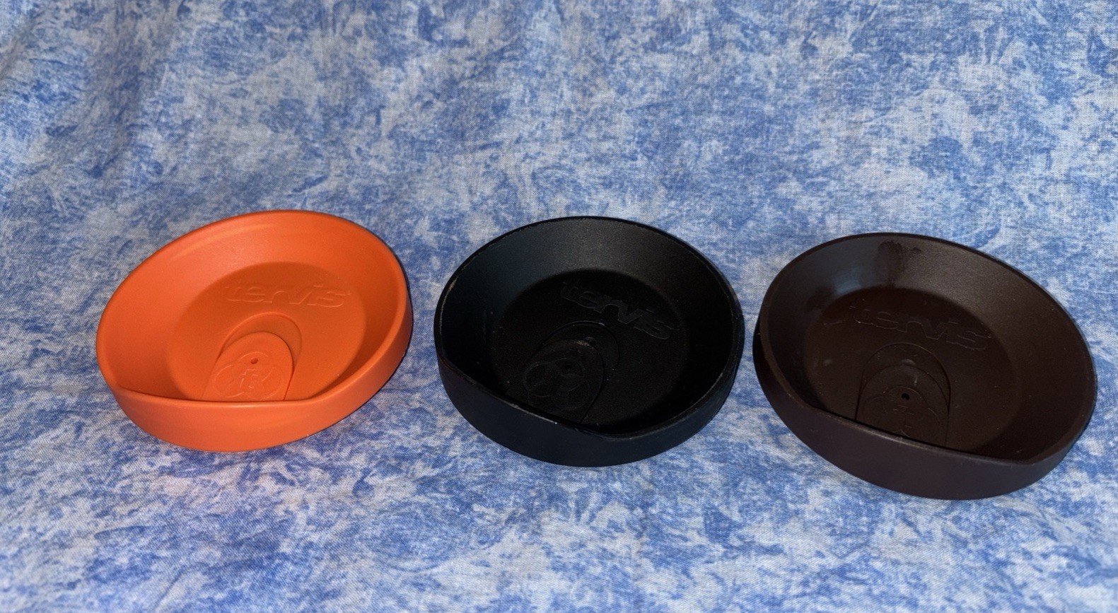 3 Tervis Tumbler Lids 24 oz Cup Replacements Orange, Brown,Black