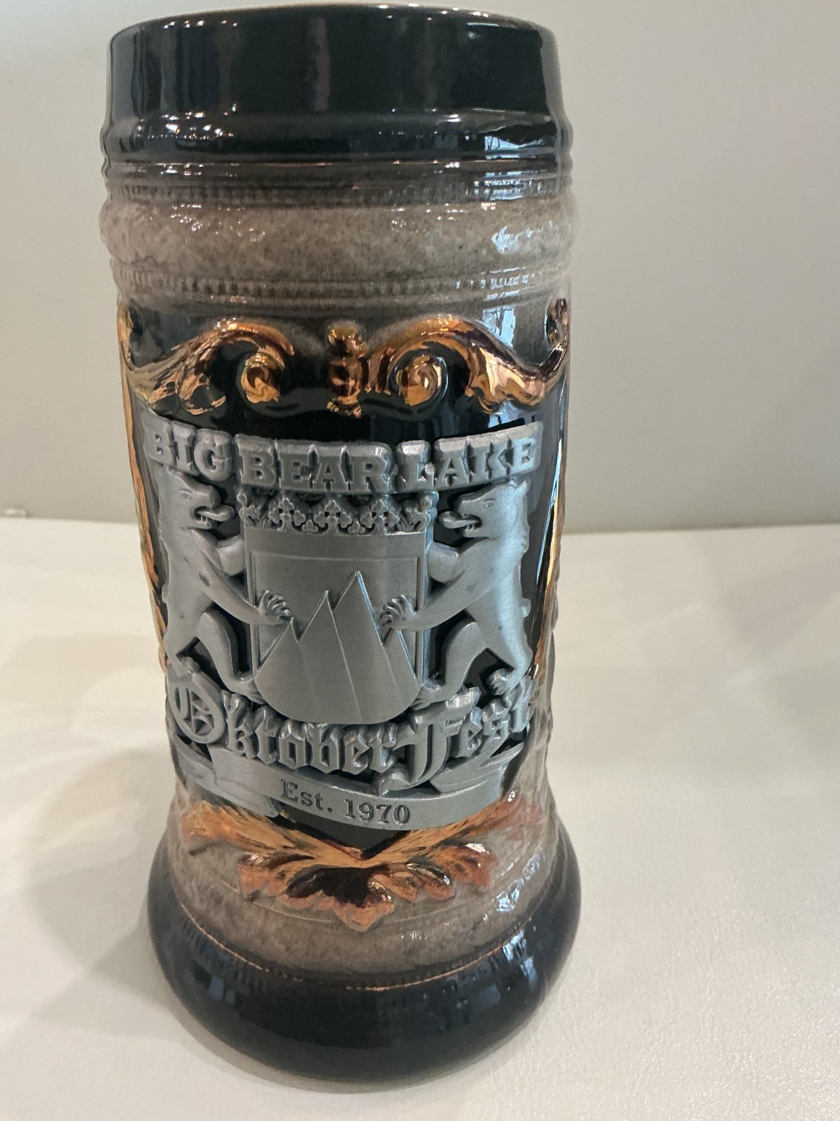 Vintage E.H.G. Big Bear Lake Oktoberfest Commemorative Beer Stein – 1970 Est.