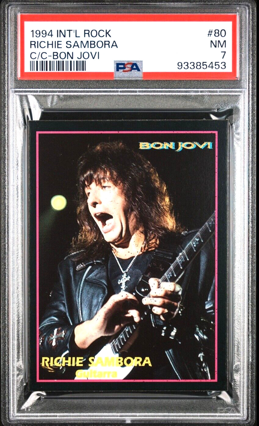 1994 RICHIE SAMBORA BON JOVI Ultra Figus Rock Cards #80 PSA 7 Pop 1 Highest