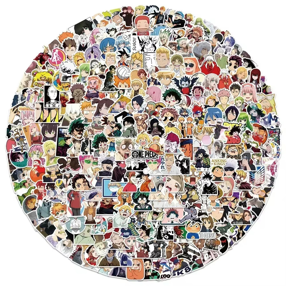 Anime Stickers 100 Pack Mixed Genre Animation Variety Set Generic Assortment -US