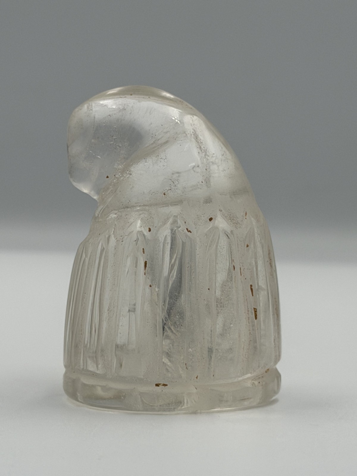 Rare Clear Quartz Horse Chess Piece Hand Carved Rock Crystal Chessman 5.5cm