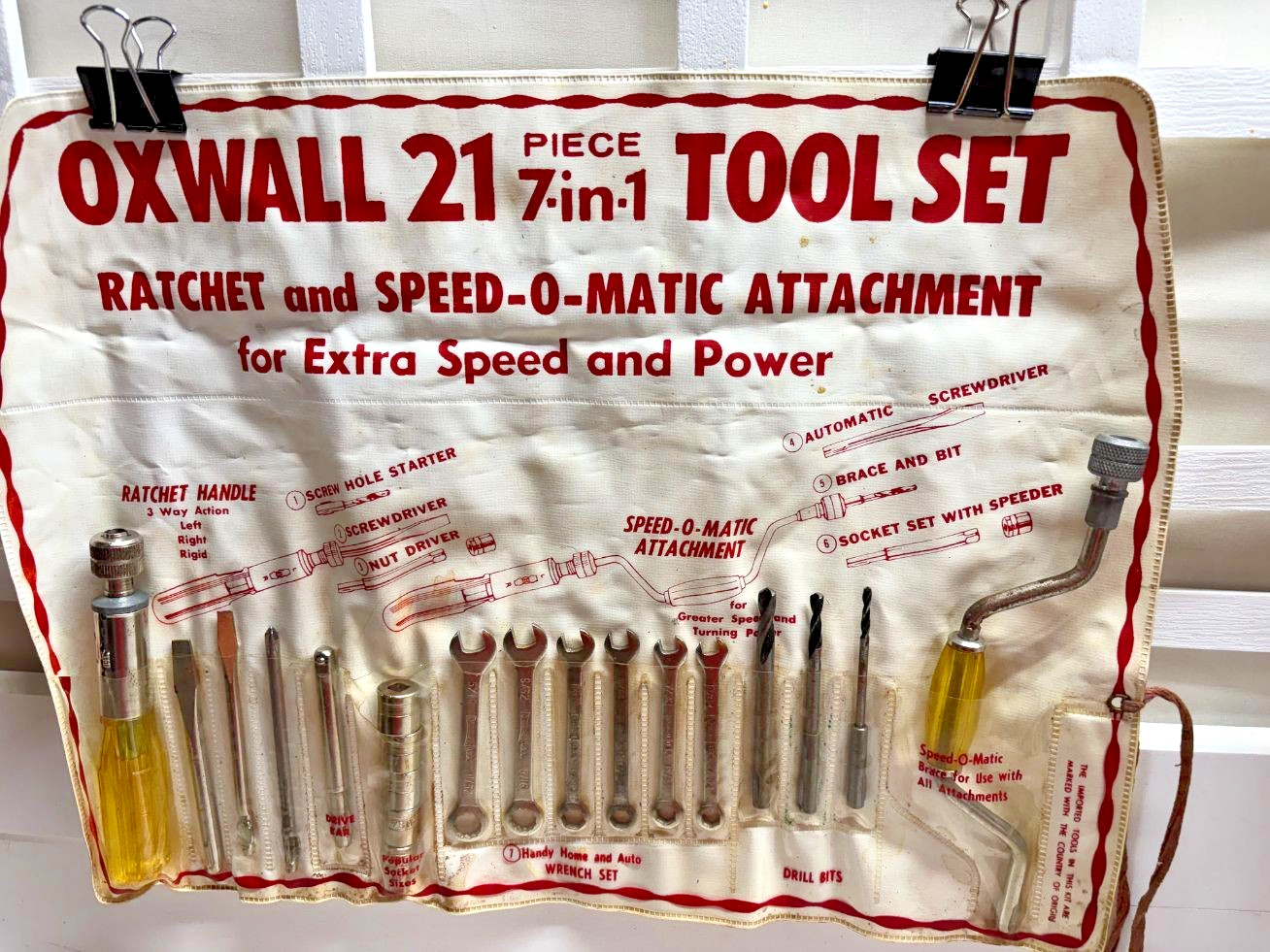 Oxwall 21 ~  7-in- 1 Tool Set with Pouch, Driver Ratchet,  and  \