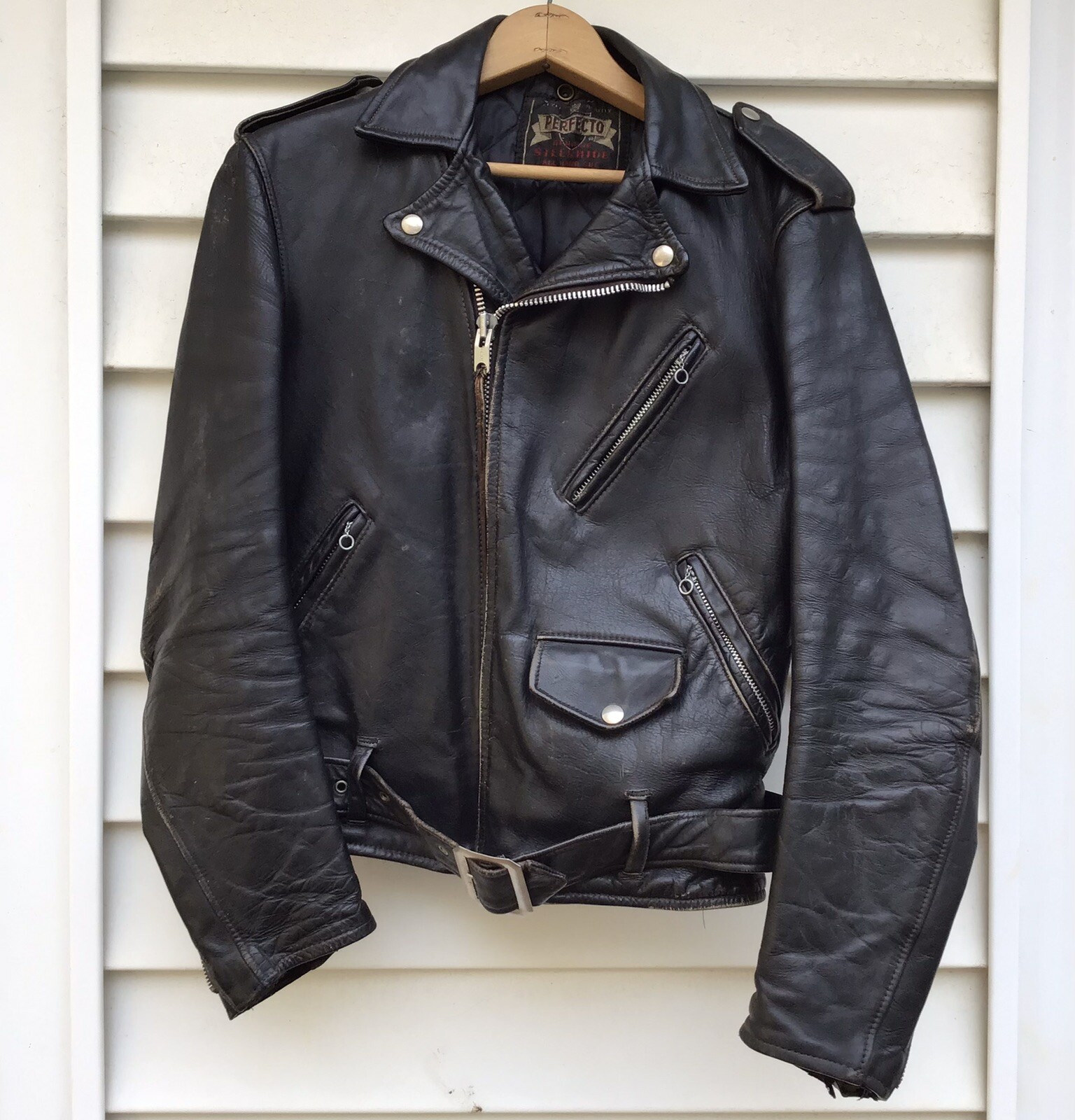 Vintage Schott PERFECTO One Star 1960’s Leather Jacket 36 Steerhide 618 Moto Vintage Schott PERFECTO One Star 1960’s Leather Jacket 36 Steerhide 618 Moto