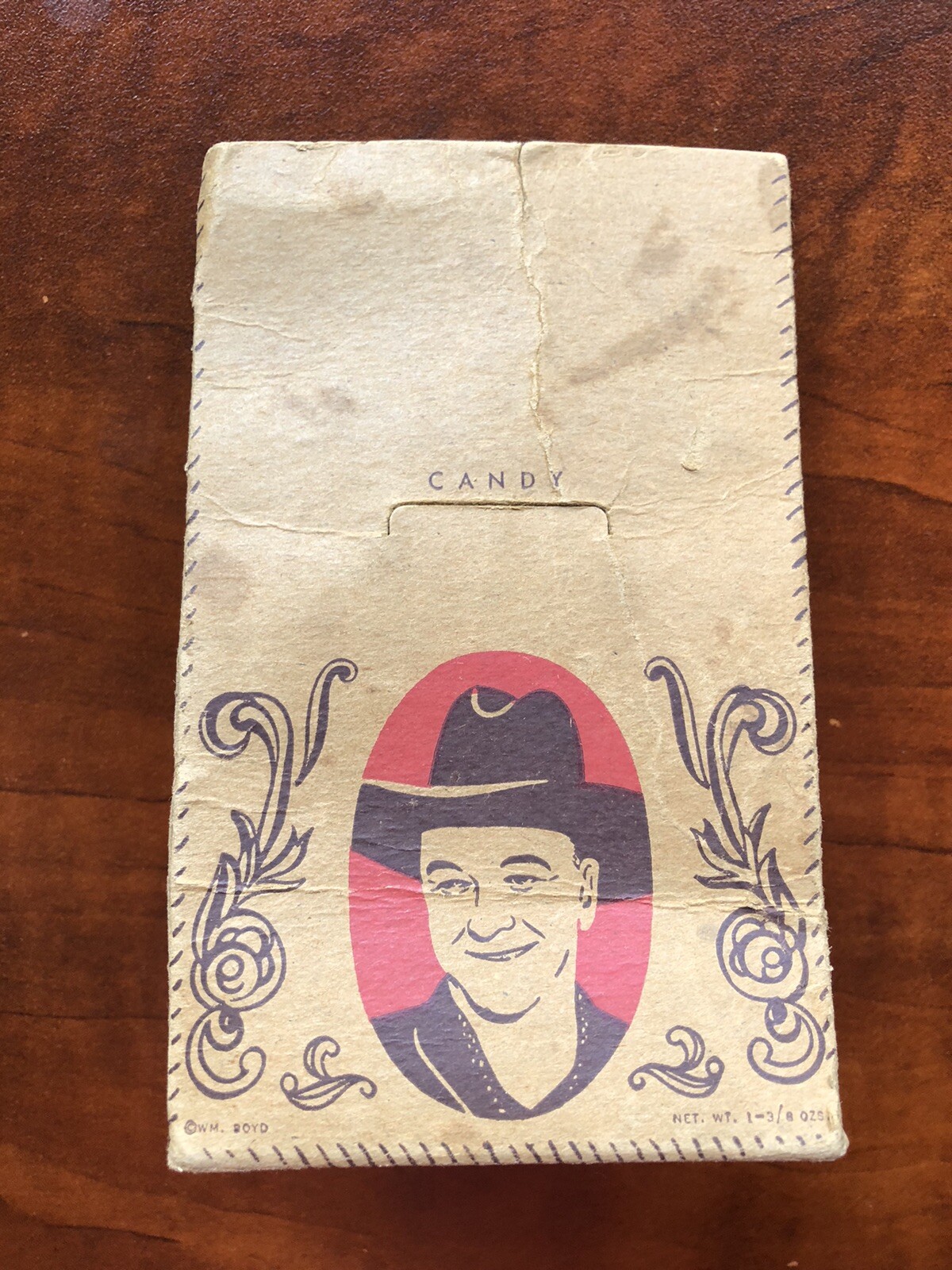 RARE HOPALONG CASSIDY CANDY BOX / CONTAINER WILLIAM BOYD 1950 TOPPS CAN DIVISION