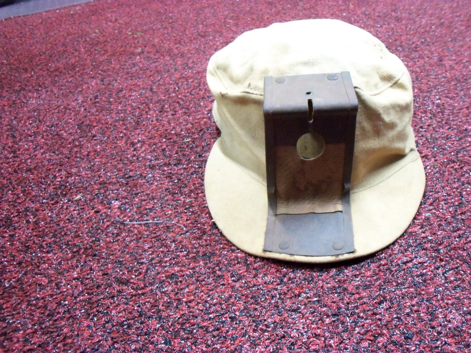 Vintage Coal Miners Canvas Cap Hat Good Condition Tan Vintage Coal Miners Canvas Cap Hat Good Condition Tan