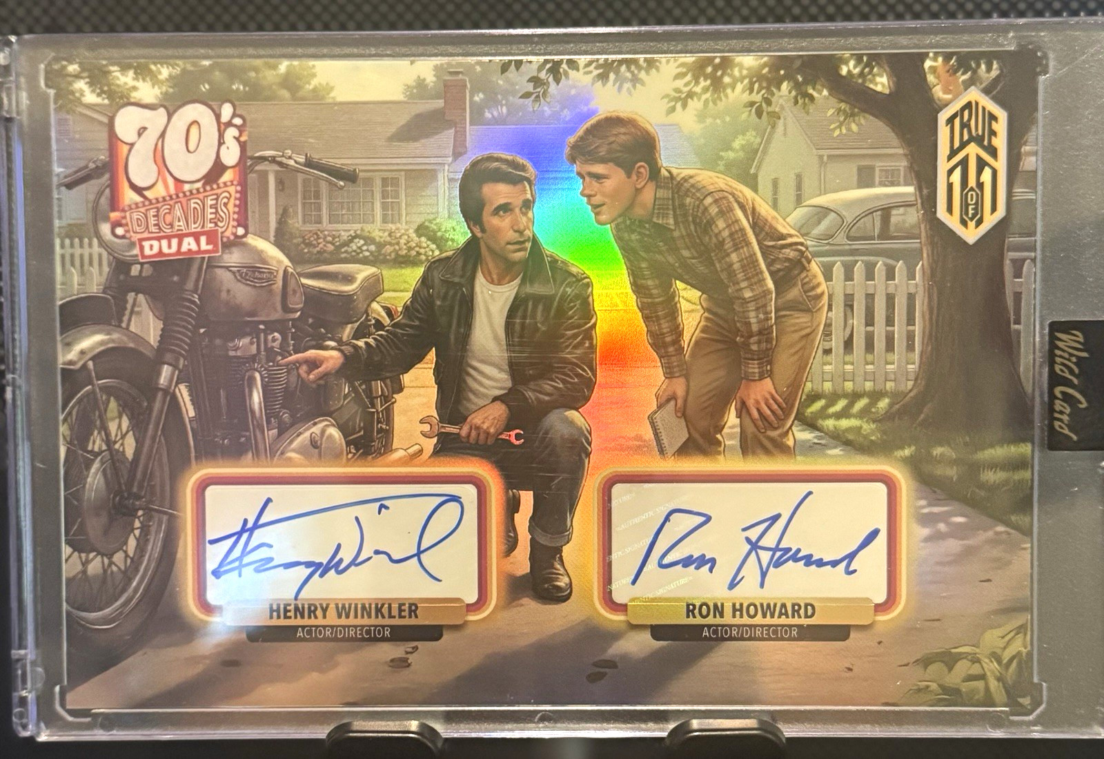 Wild Card 2026 70\'s Decades Dual Henry Winkler Ron Howard Auto True 1/1