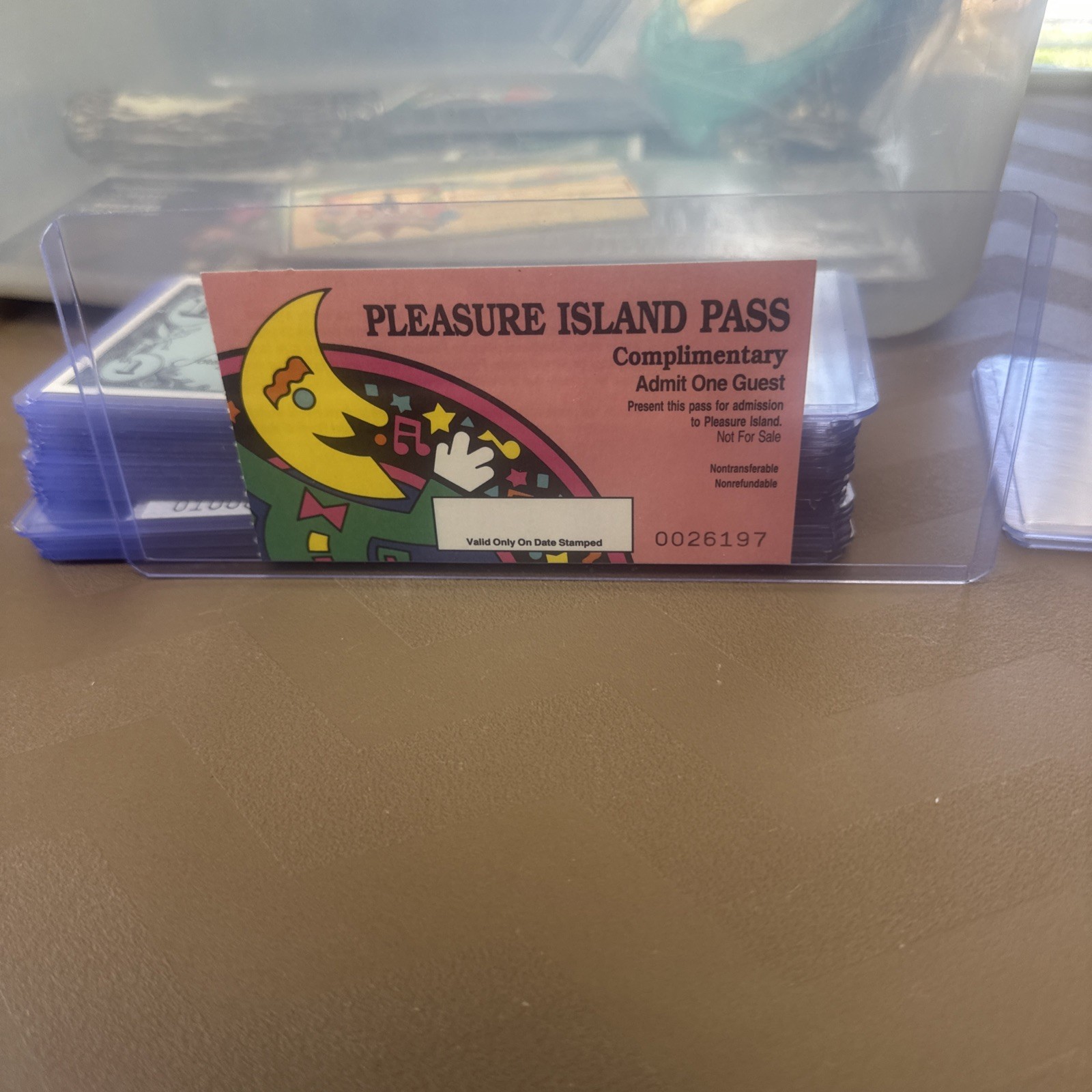 1992 VINTAGE  DISNEY PLEASURE ISLAND  PASSES  USED -  # 002 6197 -FAST  SHIPPING