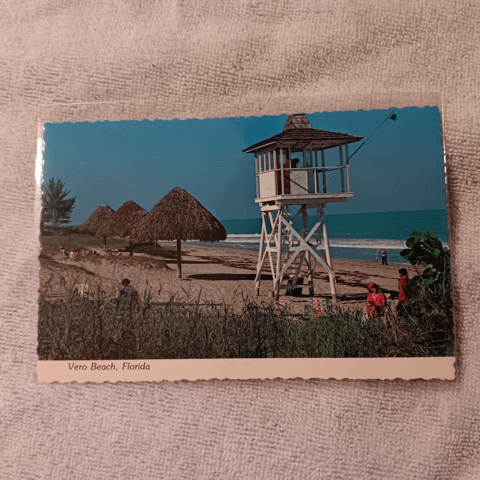 Vintage Vero Beach Florida Postcard Municipal Beach
