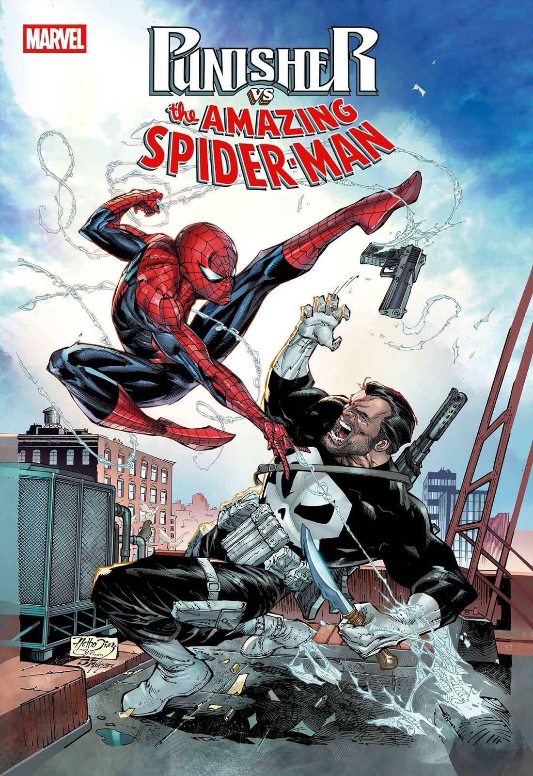 🔥💀🕷️ PUNISHER VS SPIDER-MAN #1 NETHO DIAZ 1:25 Ratio Variant