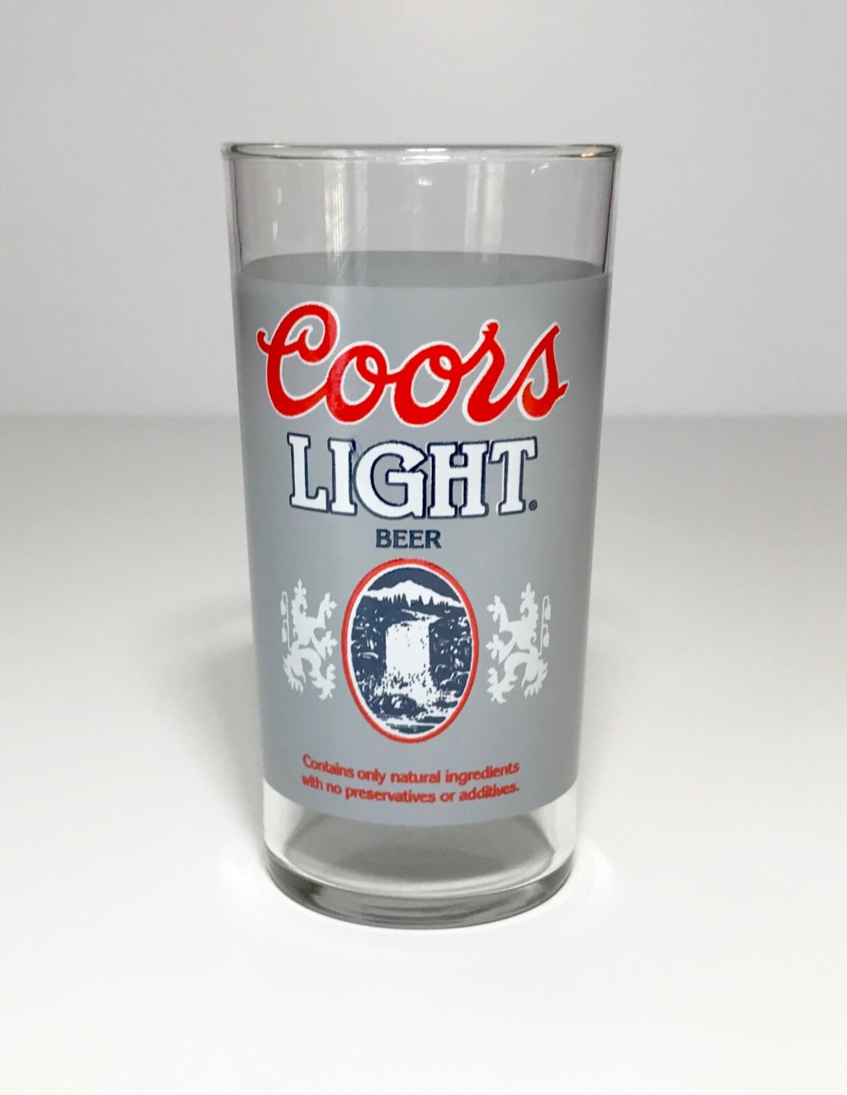 COORS LIGHT BEER GLASS 10 OUNCE TUMBLER BAR NOVELTY BARWARE 5 1/4” TALL 