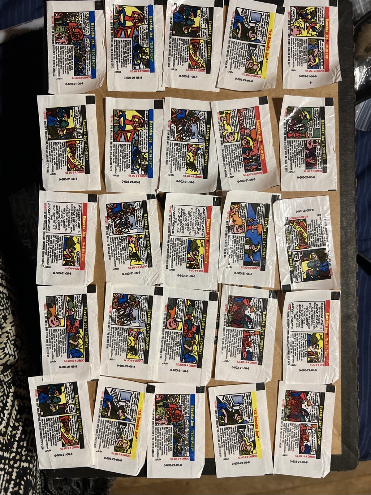 vintage comic inserts from Bazooka Joe bubble gum wrappers Cartoons Lot C