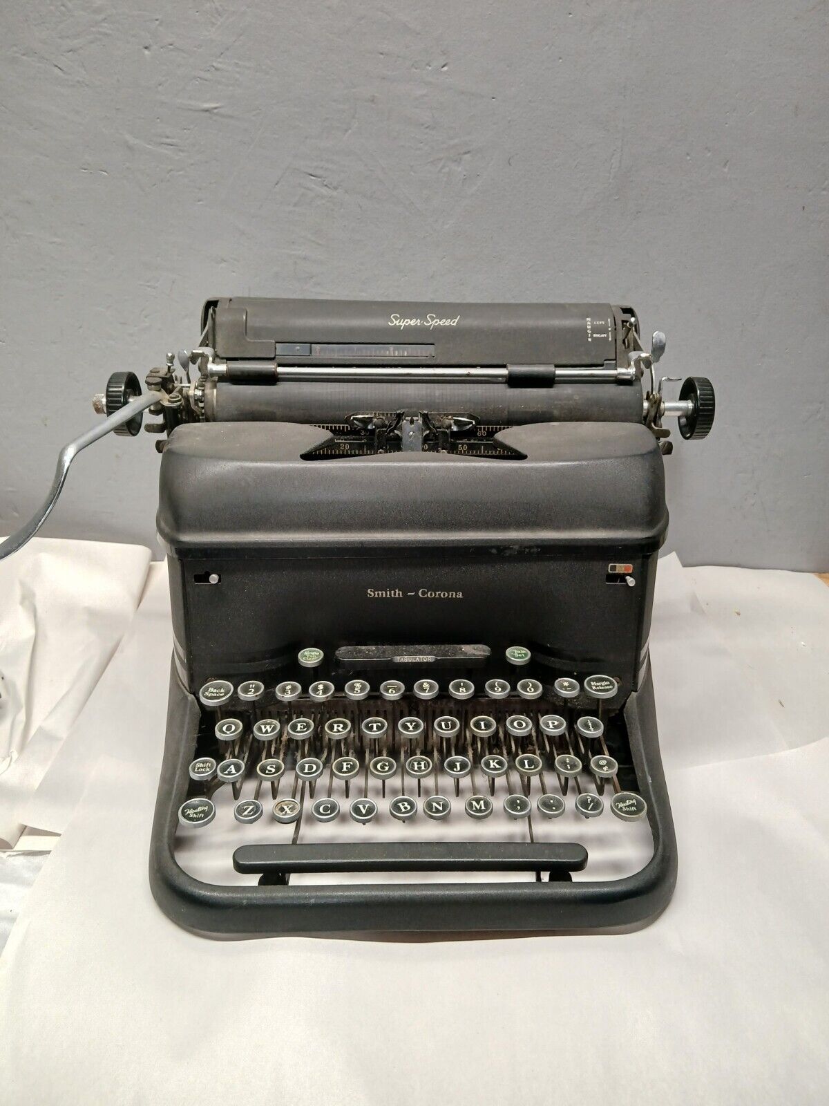 Vintage Manual Typewriter LC SMITH Super-Speed, Made in USA, Antique  Display 