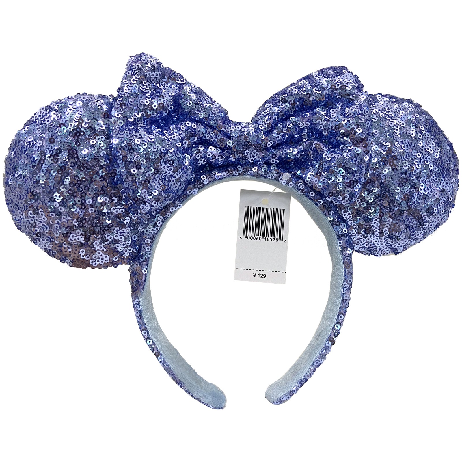 Disney-Parks Anniversary Blue Purple Sequins Minnie Ears Bow Mickey Headband US