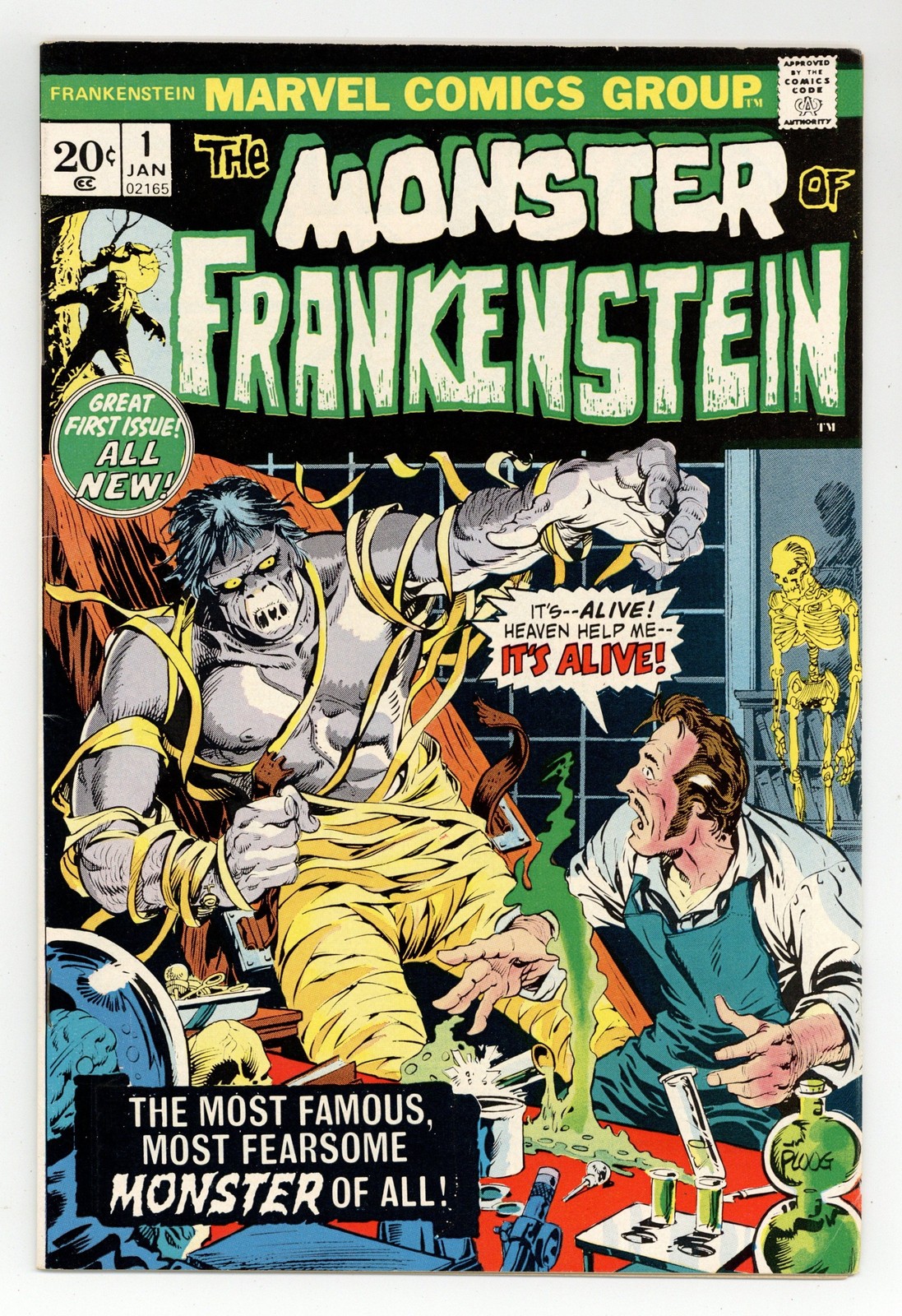 Frankenstein #1 VF- 7.5 1973