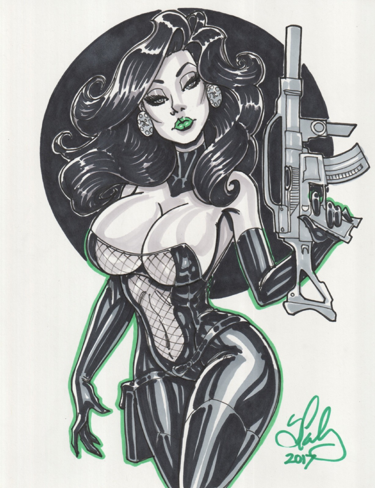 Viper (Madame Hydra) by Cameron Blakey (8.5x11) - Original Comic Art Viper (Madame Hydra) by Cameron Blakey (8.5x11) - Original Comic Art