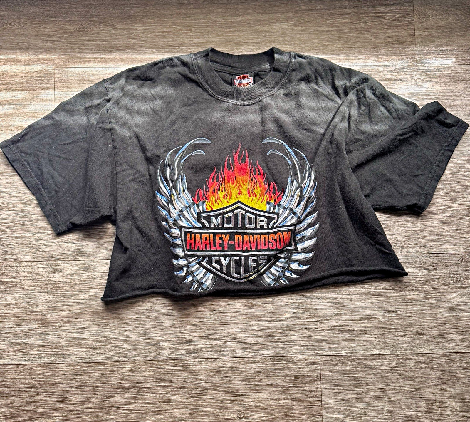 Vintage 2000 NYC Harley Davidson Cropped T Shirt