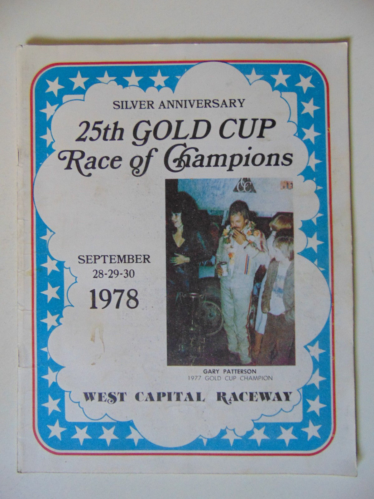Vintage 1978 25th Gold Cup Race of Champions Program-West Capital Raceway