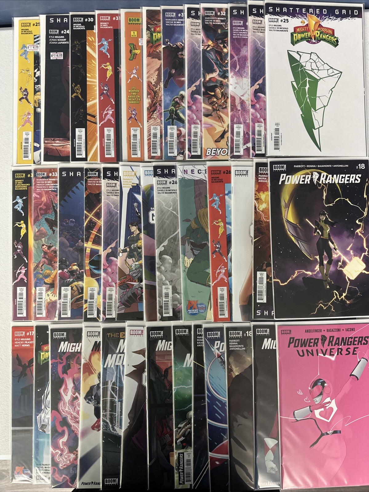 Mighty Morphin Power Rangers HUGE lot Of 38 Comics Boom Studios Diff Series *Y3