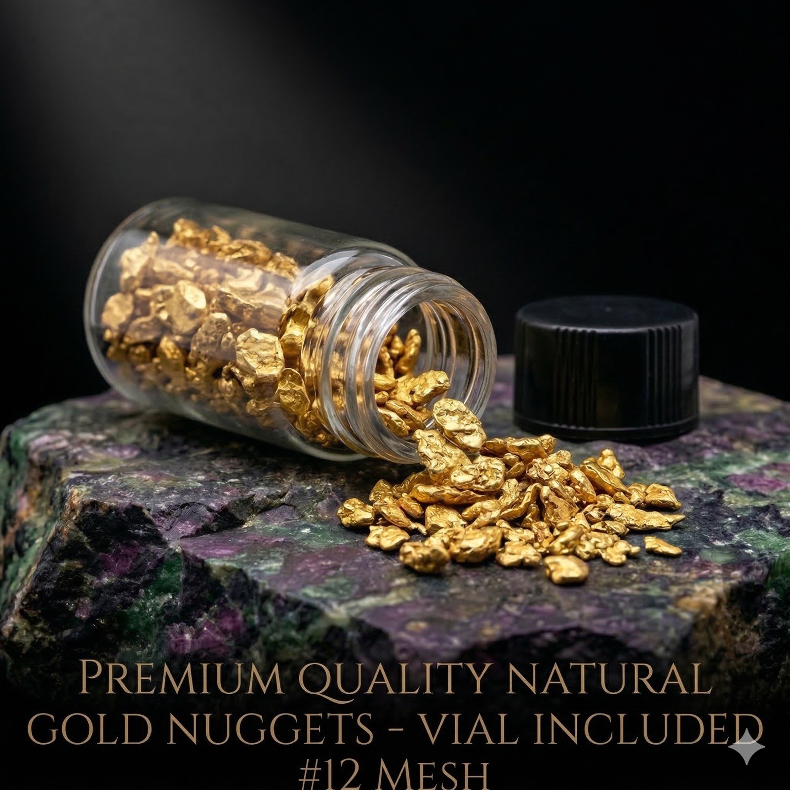 Natural Gold Nuggets Alaska, USA #12 Mesh Minerals