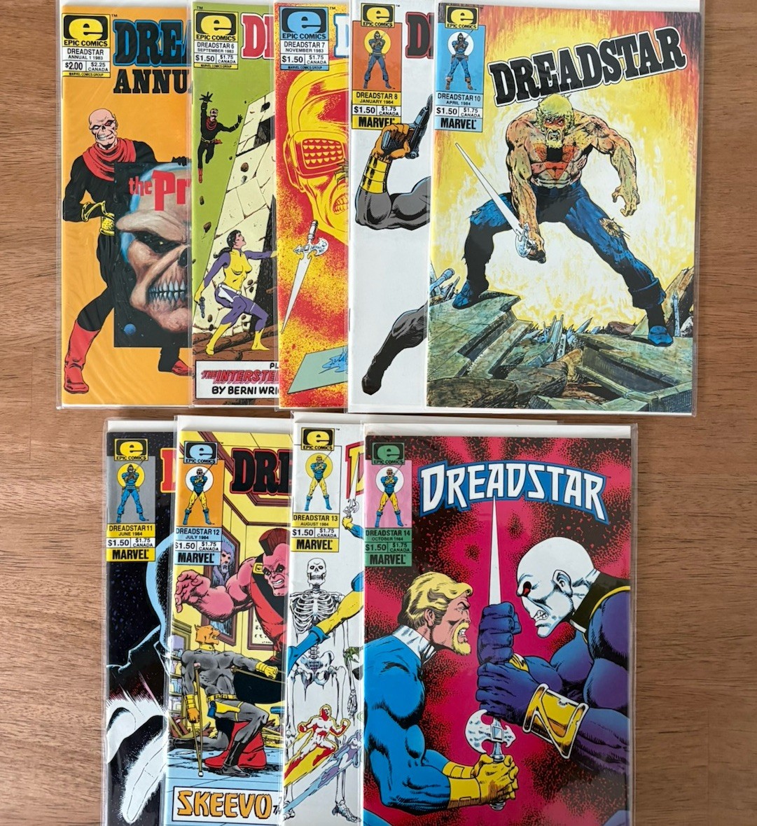 Dreadstar (1982) #1, 6-8, 10–14 + Annual #1 NM Epic Run Lot of 9 Issues Dreadstar (1982) #1, 6-8, 10–14 + Annual #1 NM Epic Run Lot of 9 Issues