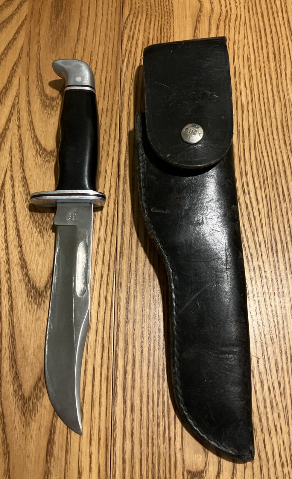 VINTAGE 1981-1985 BUCK MODEL 119 SPECIAL FIXED BLADE KNIFE W/SHEATH READ