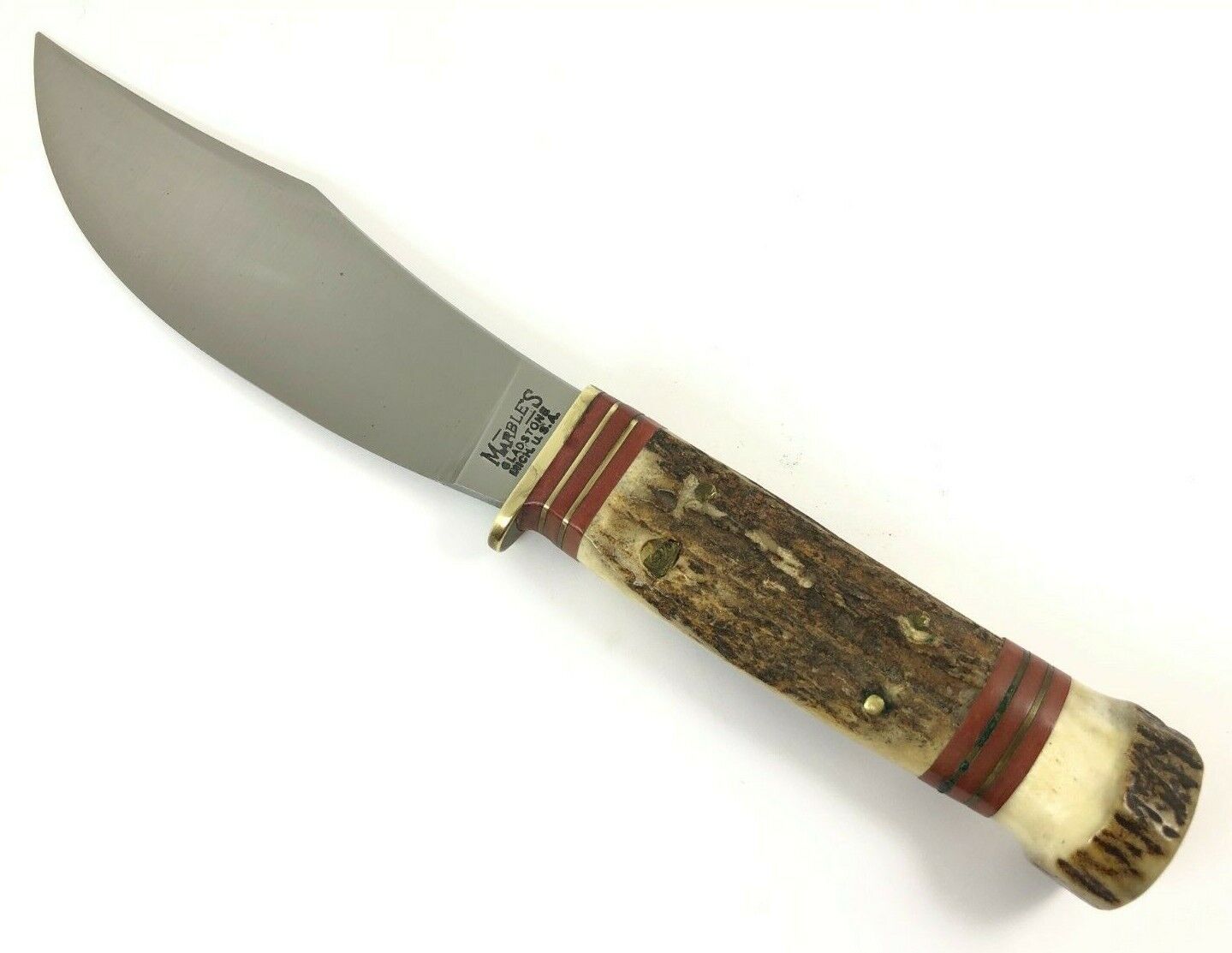 Marble\'s WOODCRAFT Knife Stag Handles Vintage Parker Made 6079-LQP