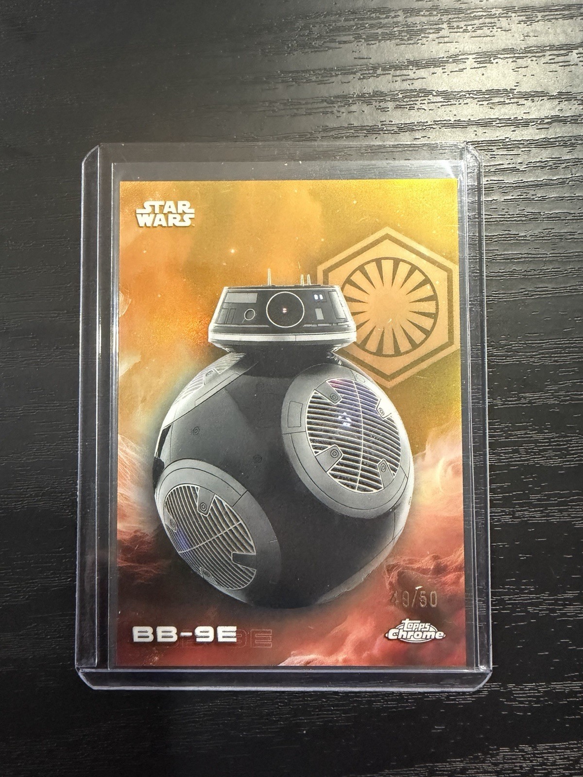 2025 Topps Chrome Star Wars #105 BB-9E Gold Refractor /50 2025 Topps Chrome Star Wars #105 BB-9E Gold Refractor /50