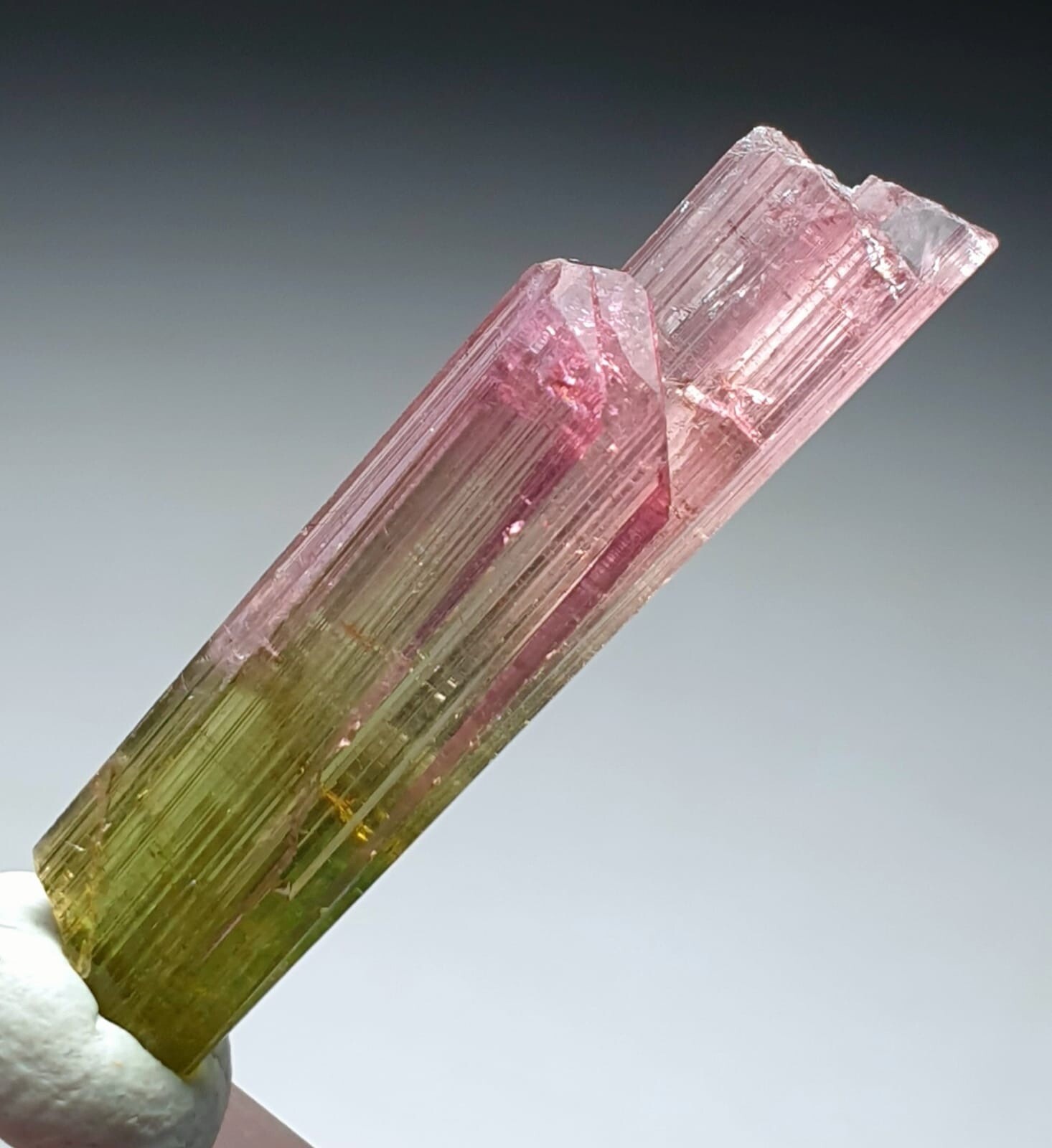 An Amazing Bi Colour Terminated Tourmaline Crystal From Paprok Mine Afg