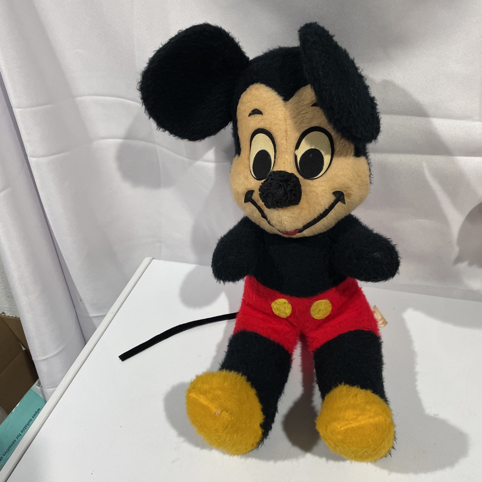 Vintage 1950's Walt Disney Mickey Mouse Plush Felt Eyes California stuffed toys 