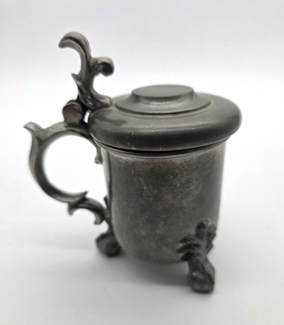 Vintage 1953 Swedish Pewter Mustard Pot J.L. Hultman Svenskt Tenn Footed Vintage 1953 Swedish Pewter Mustard Pot J.L. Hultman Svenskt Tenn Footed