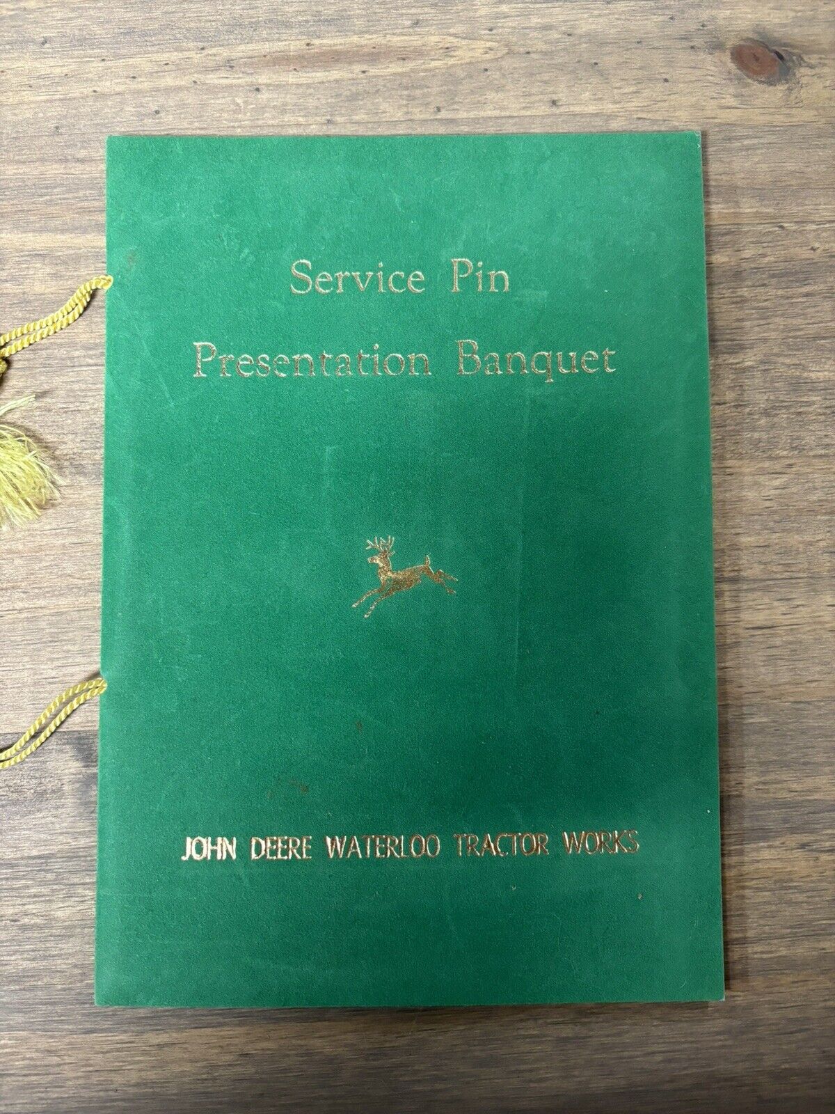 1968 John Deere Service Pin Presentation Banquet Program