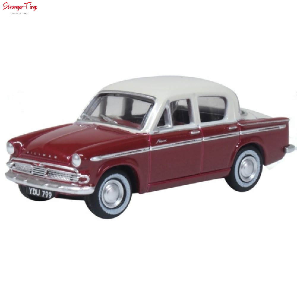 Oxford Diecast 76HM002 - 1/76 Hillman Minx Mkiiia Pippin RED/PEARL Grey