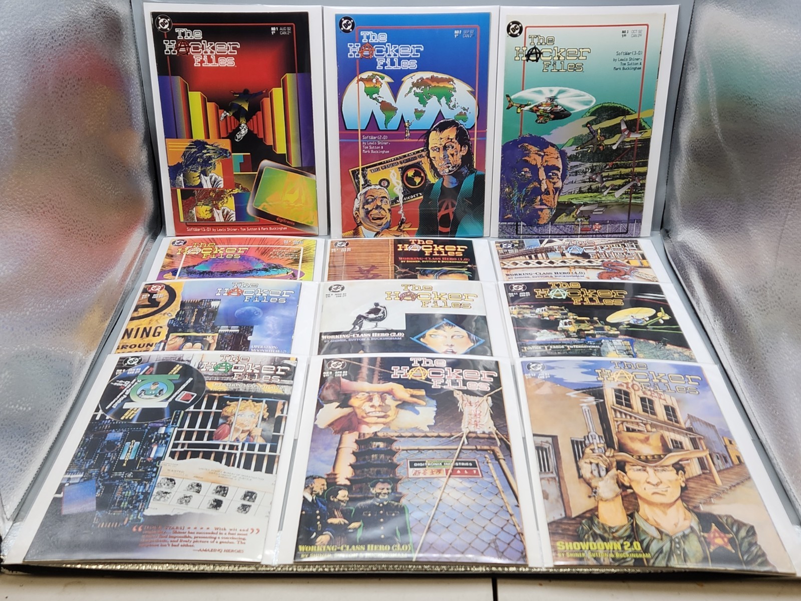 The Hacker Files #1-12 Complete Series DC Comics 1992/Free Shipping 