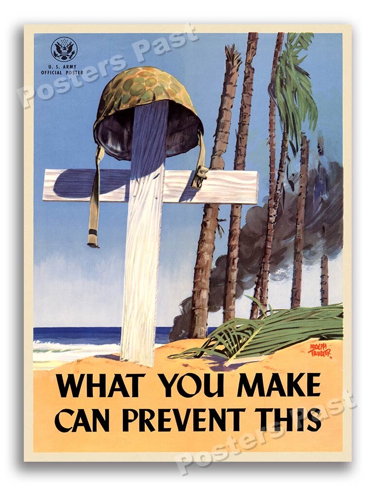 1940s What You Make Can Prevent This WWII Historic War Poster - 24x32