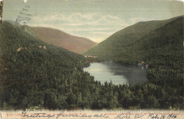 1906 Franconia Notch,NH Echo Lake And Profile House Grafton County G.W. Morris