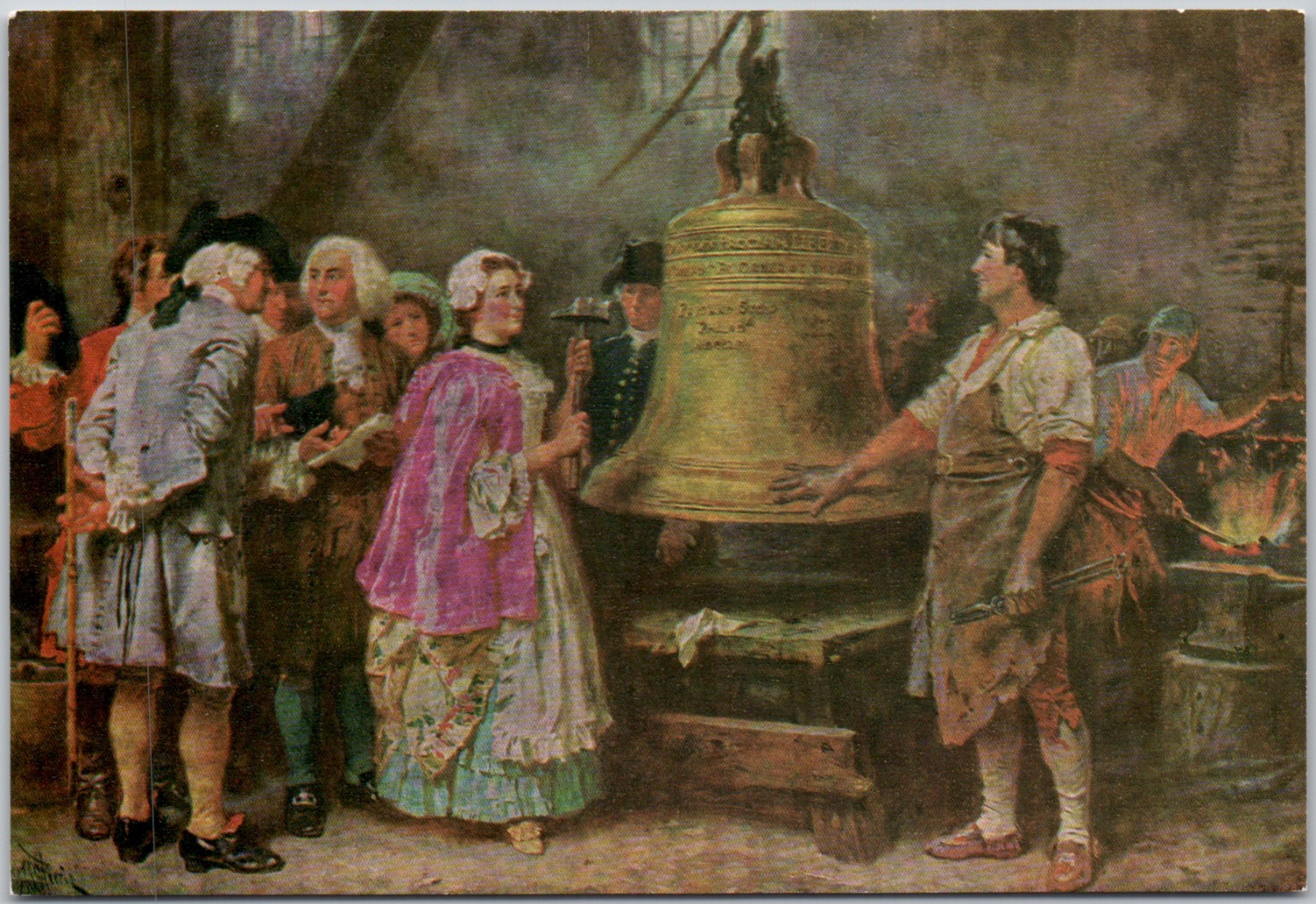 The Bells First Note Painting Jean Leon Gerome Ferris Romanticism VTG Postcard