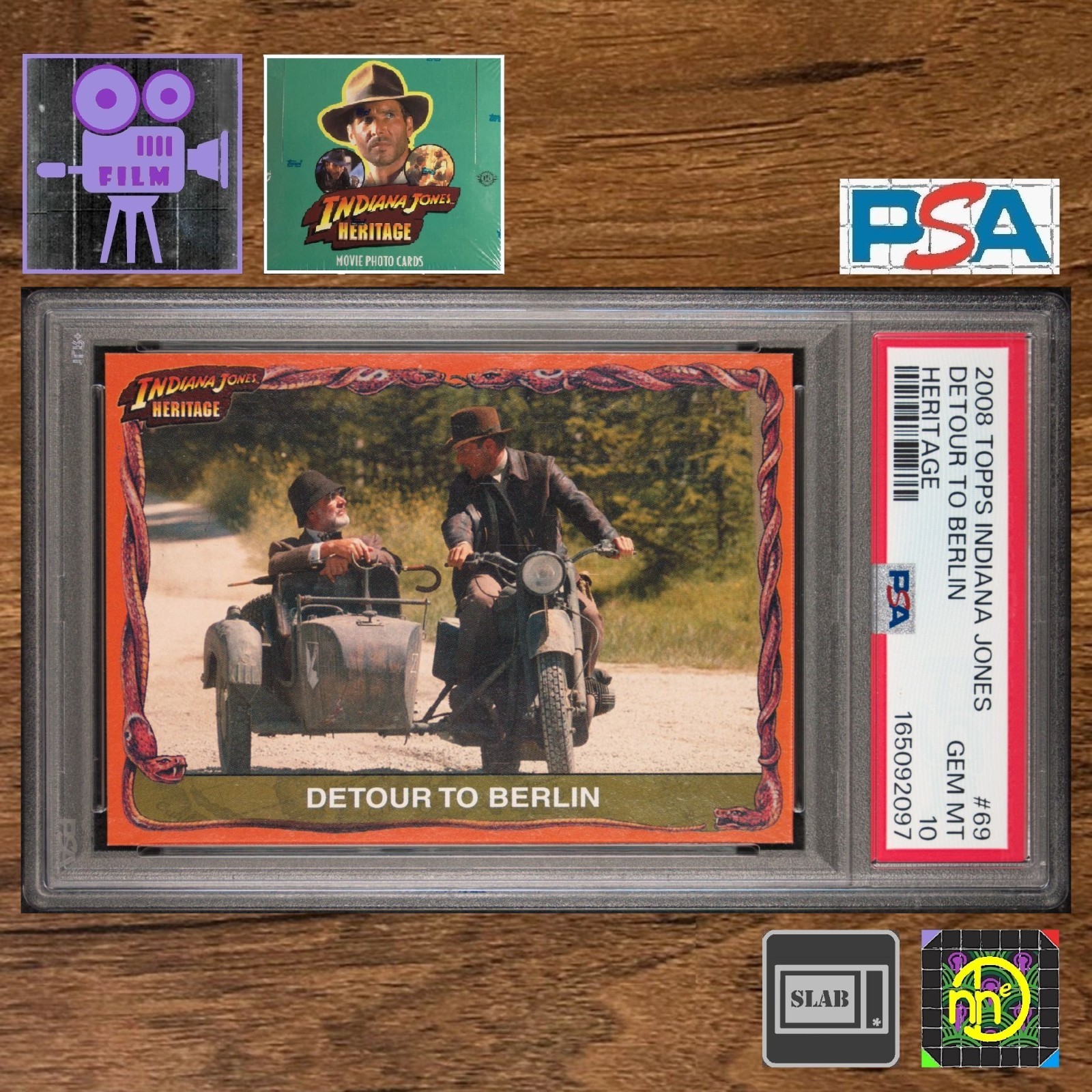 2008 Topps Indiana Jones Heritage #69 Ford / Connery Detour to Berlin PSA 10 GEM