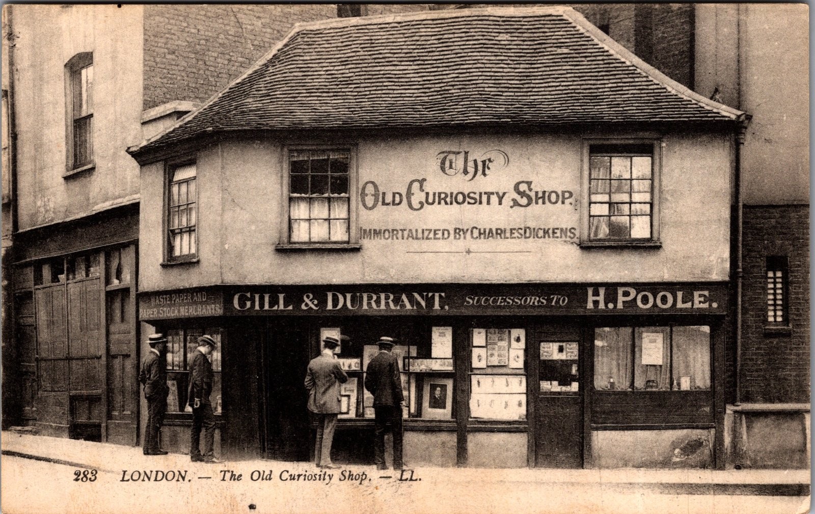 1900s London The Old Curiosity Shop Dickens Postcard LL Publisher