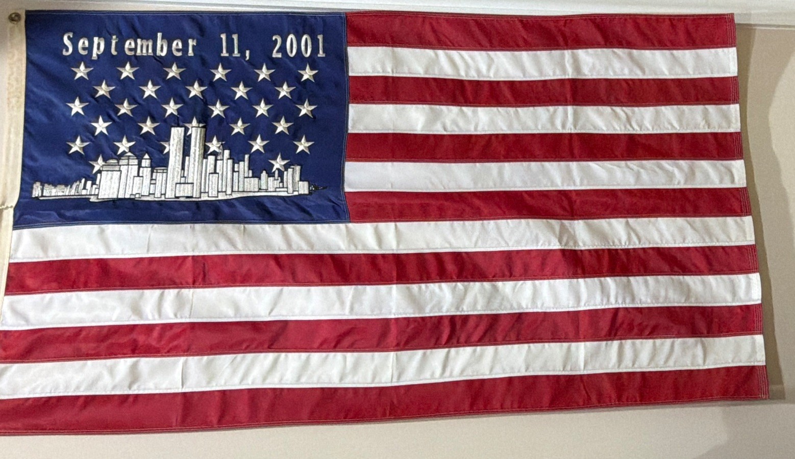 September 11, 2001 Commemorative United States American Flag w/ Grommets September 11, 2001 Commemorative United States American Flag w/ Grommets