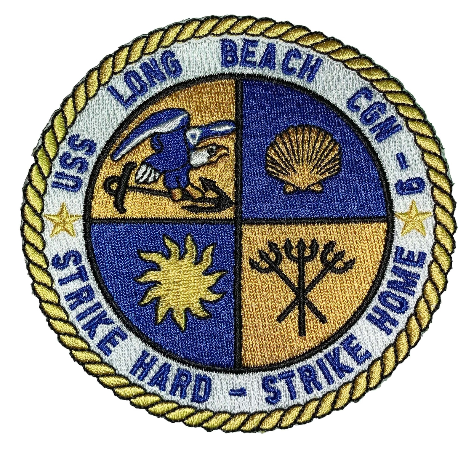 USS Long Beach CGN-9 Patch – Sew On, 4.5\