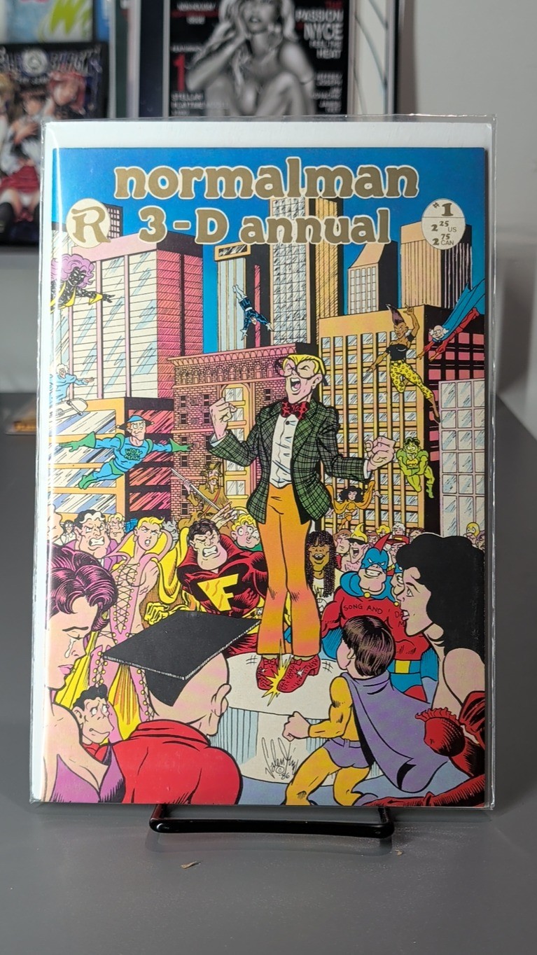 normalman 3D Annual 1 Renegade Press 1986 Jim Valentino 3-D Glasses Comic HTF