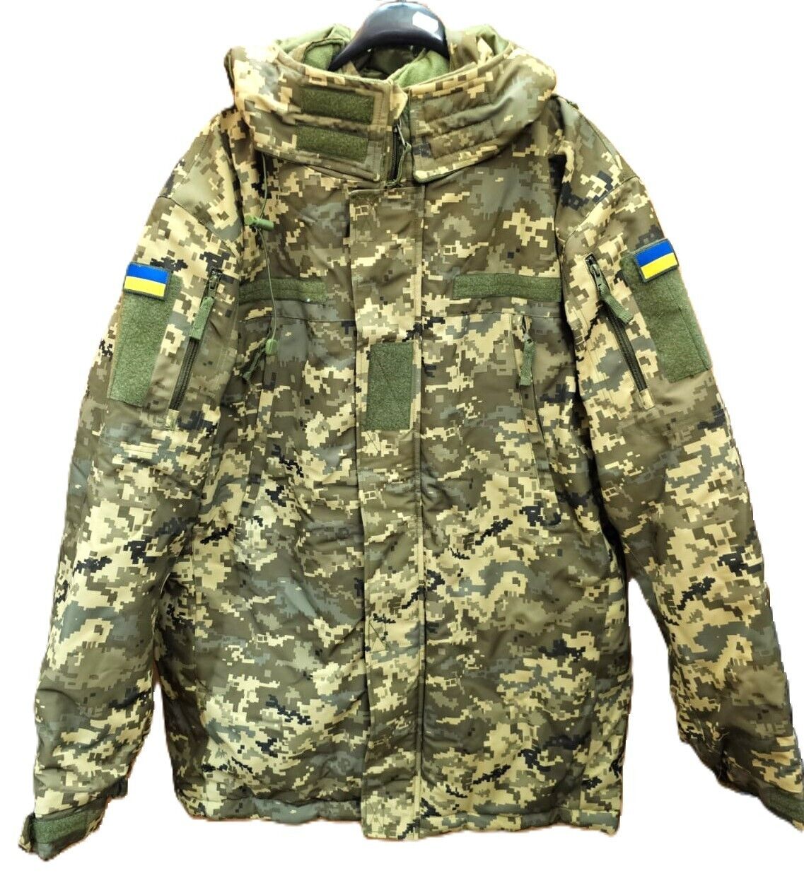 Ukranian Winter Jacket Hood Camouflage Pixel Ukrainian Armed Forces