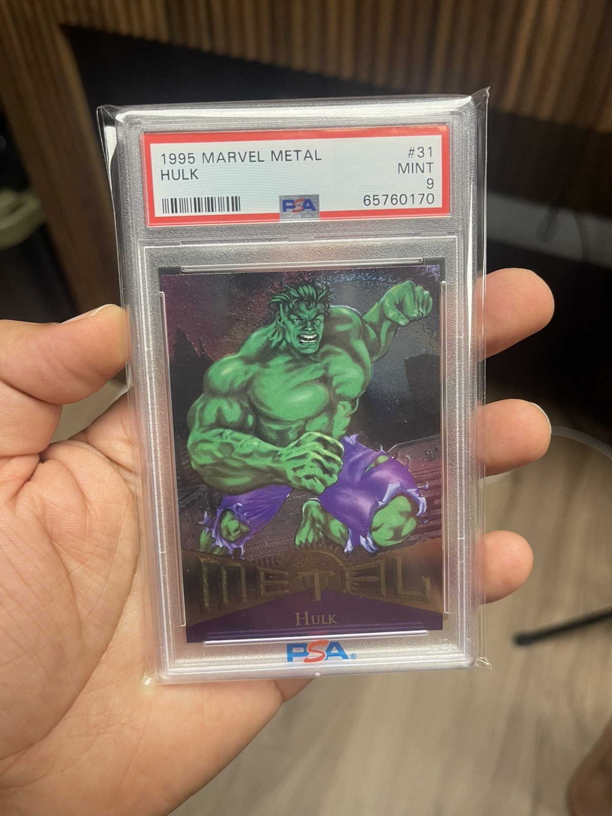 Rare 1995 Metal Marvel #31 Hulk PSA 9
