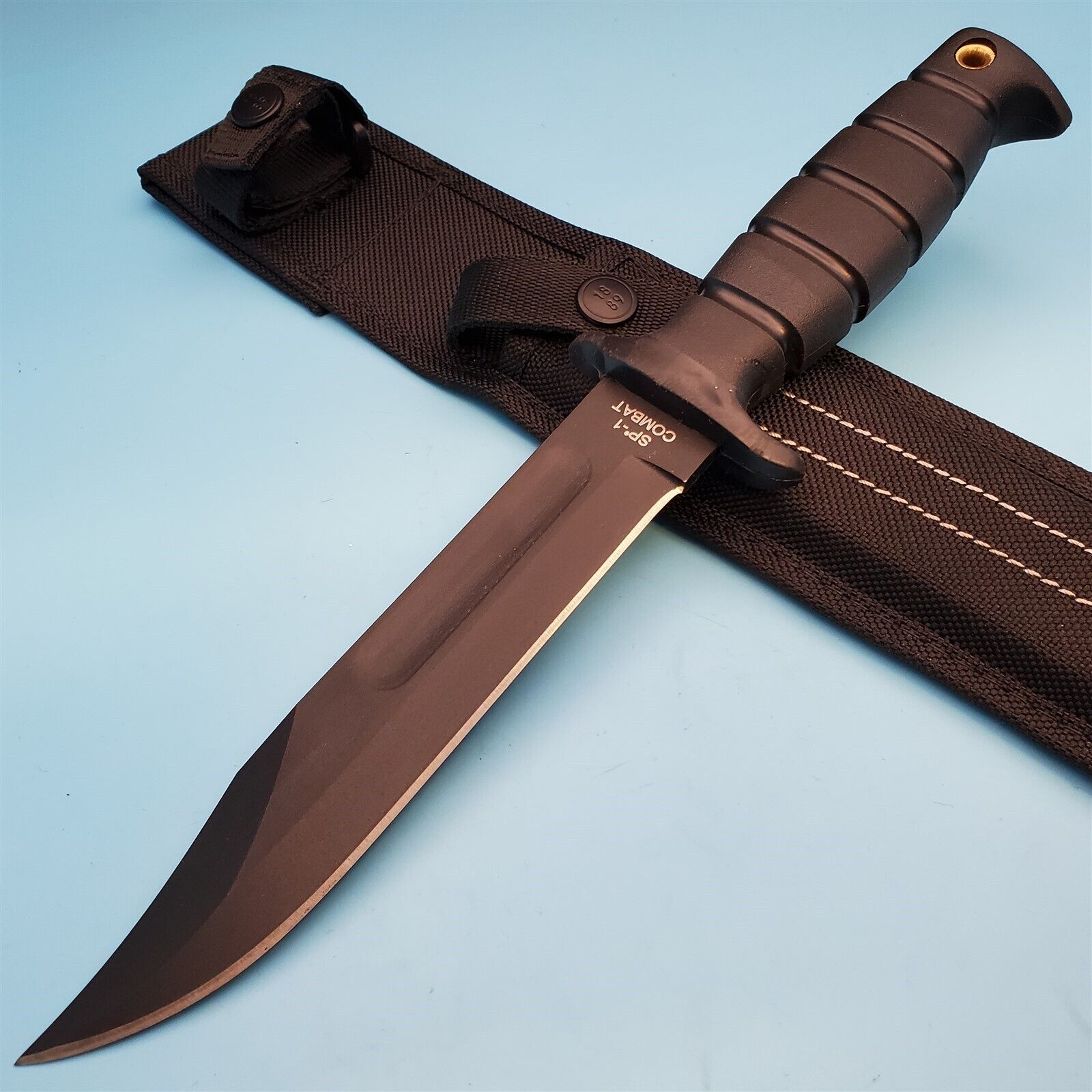 Ontario SP-1 Knife Fixed Blade Spec Plus Combat Rubber Handle 1095 Carbon Steel