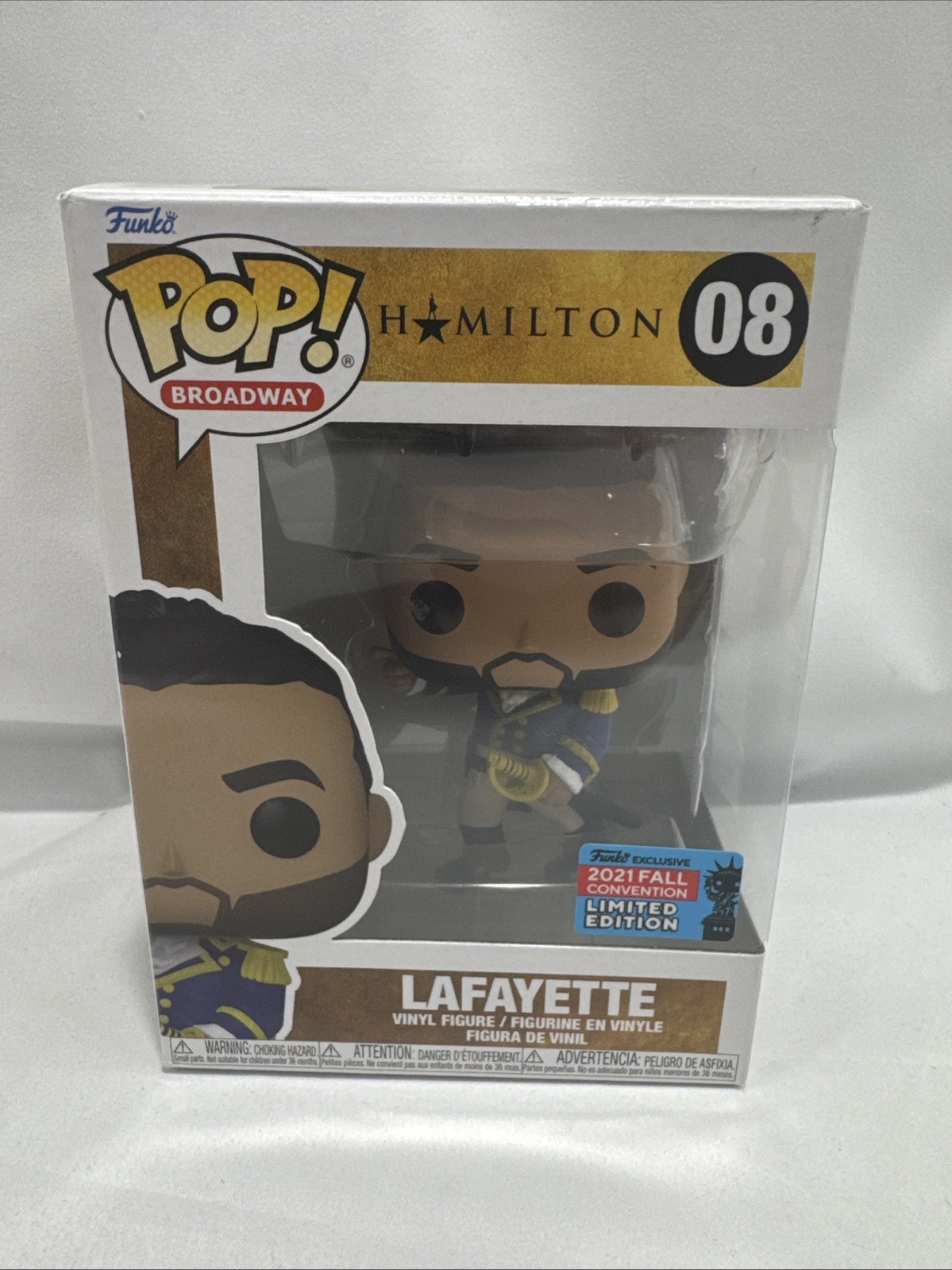 Funko Pop Hamilton Lafayette  2021 Fall Convention Limited Exclusive #08 Figure