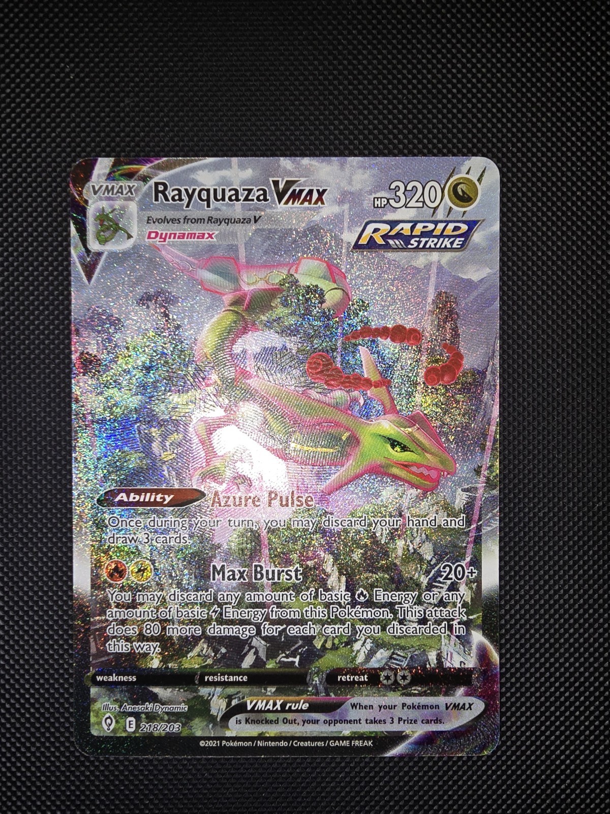 Rayquaza VMAX 218/203 Eng Pokemon Card