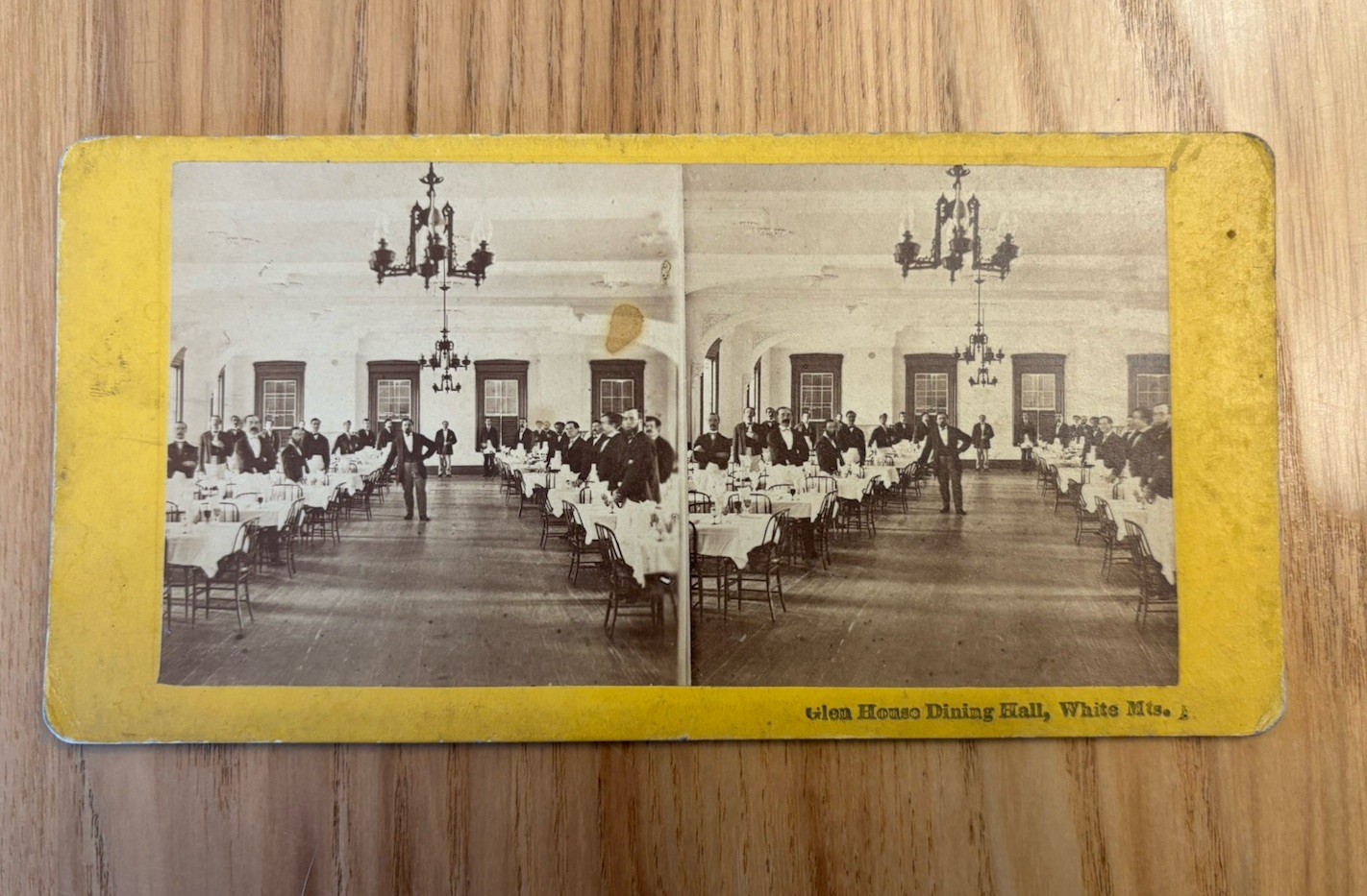 Stereoview Glen House Dining Hall White Mountains New Hampshire by F. White & Co