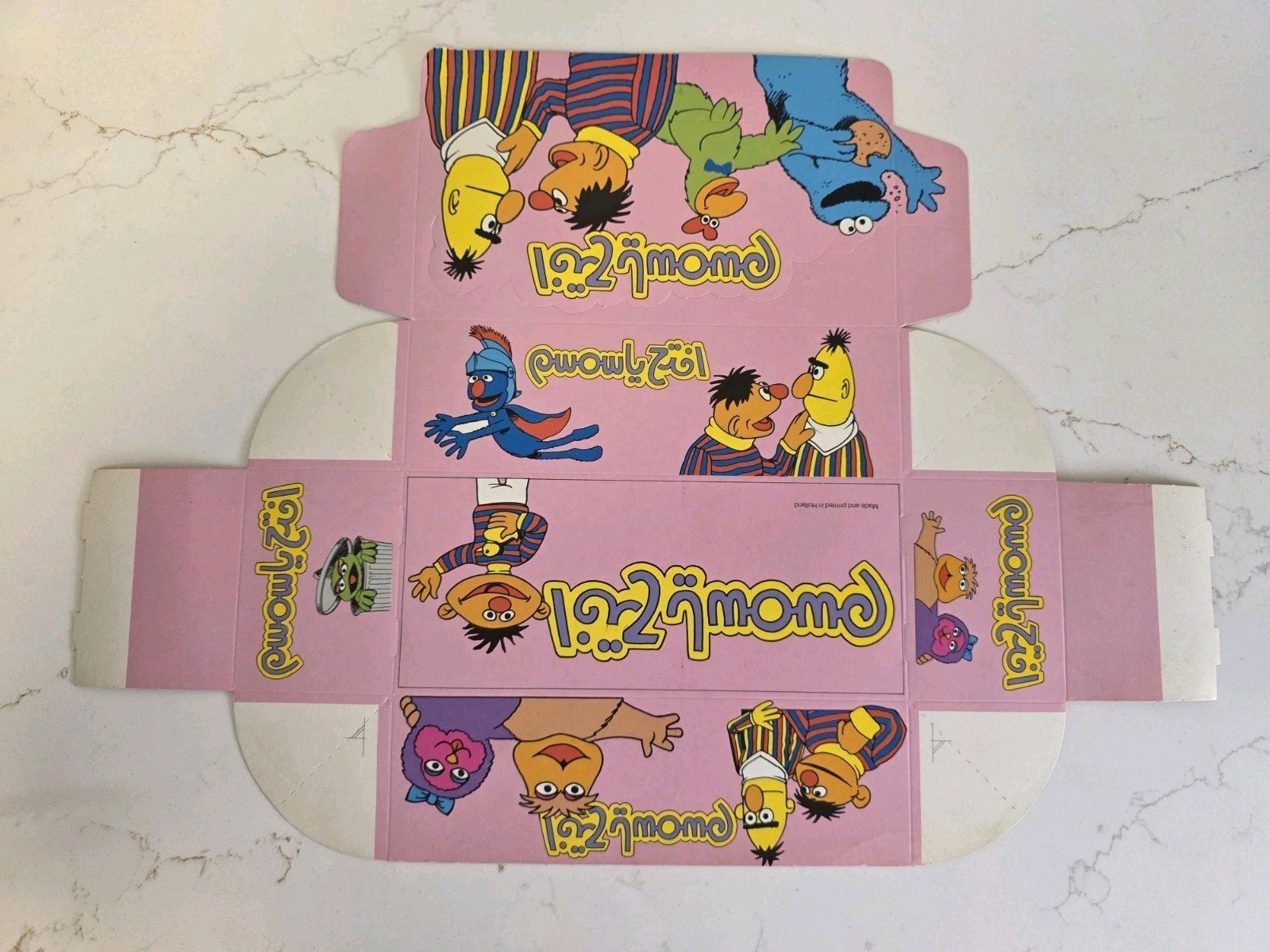 Vintage 1989 Monty Gum Sesame Street Sticker Pack Display Box Unassembled