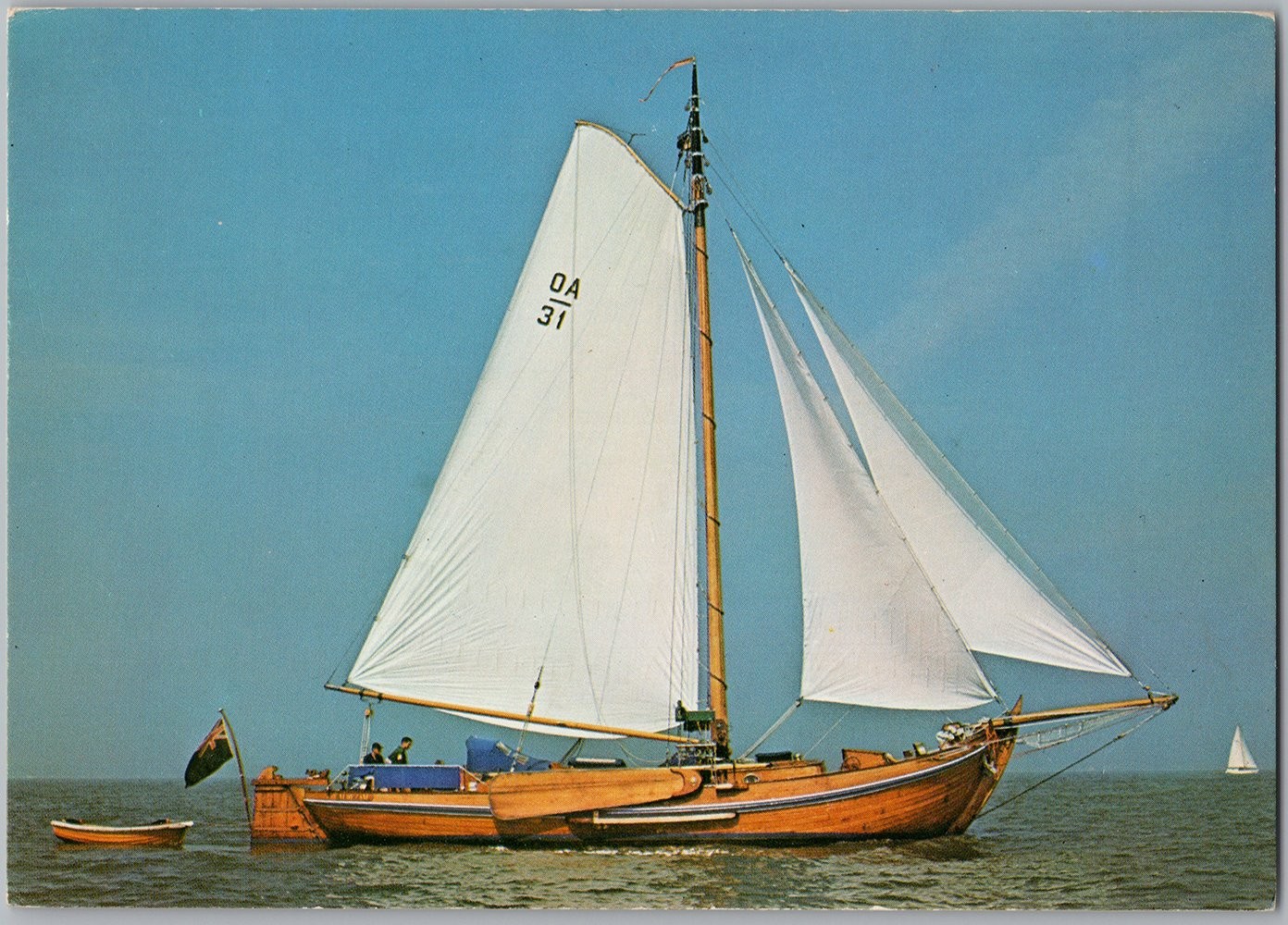 Verezam Dutch Botter Barge Sailboat Postcard by Beken of Cowes C13