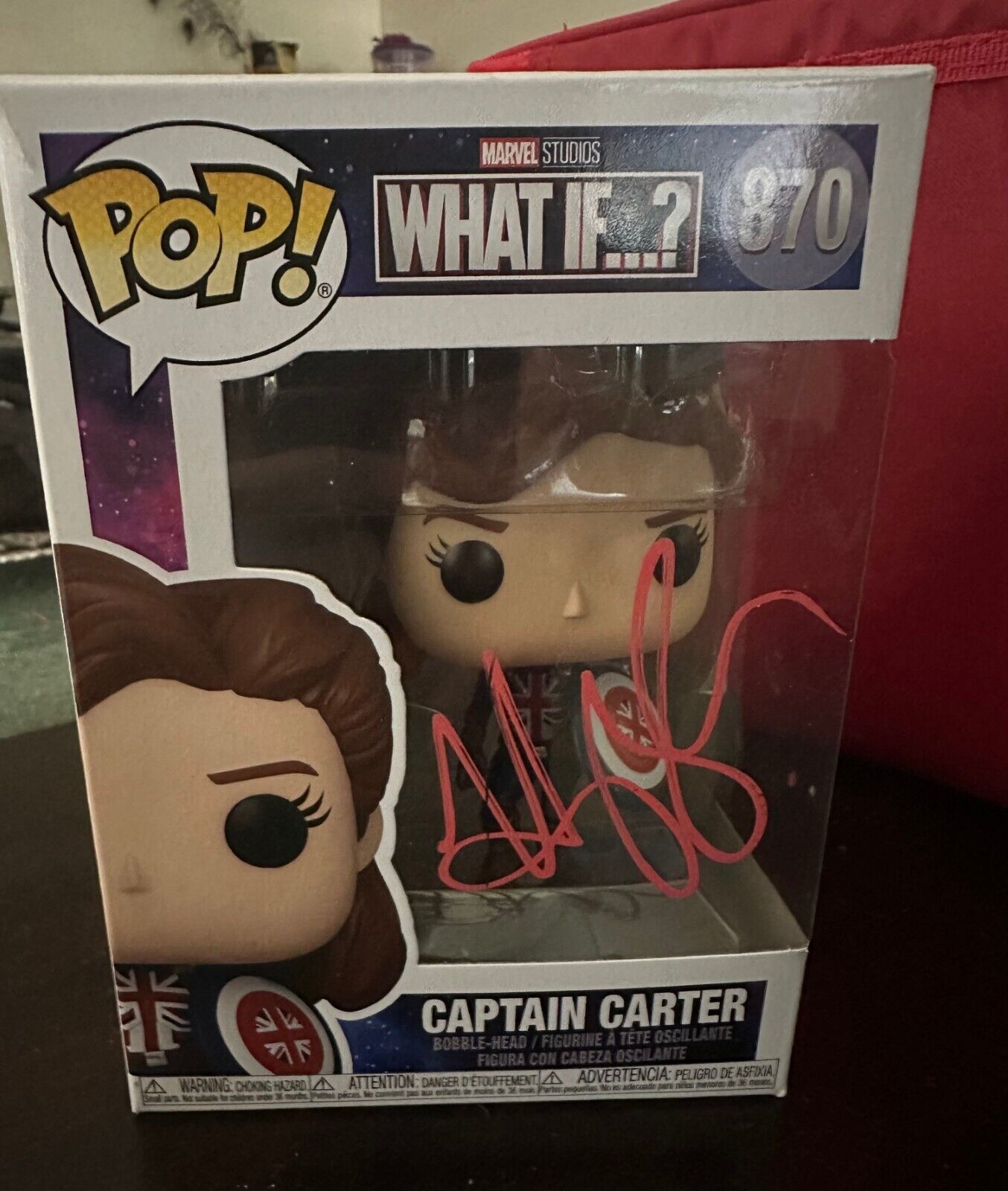 Captain Carter #870 Funko Pop Signed by Hayley Atwell (with pop protector)